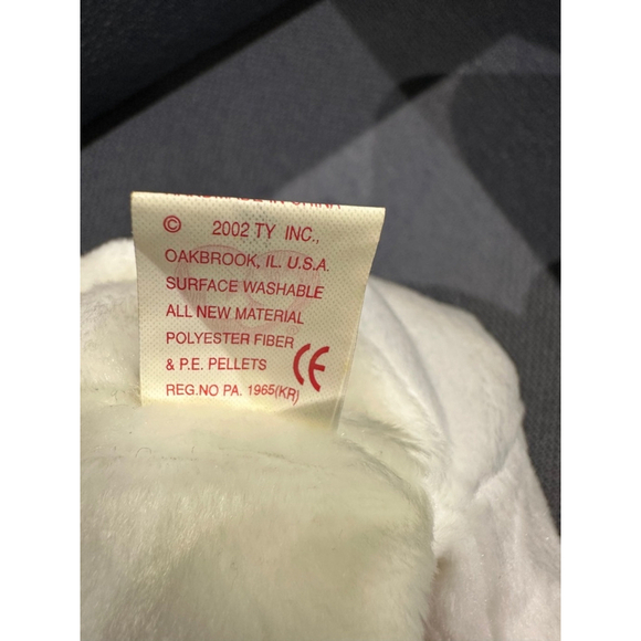 TY AMERICA (WHITE) the BEAR BEANIE BABY - MINT with MINT TAG USA Red Cross - Picture 7 of 16